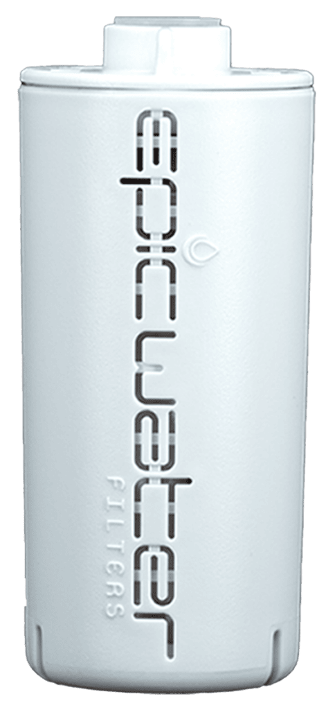 The Epic Single Replacement Filter is a white cylindrical cartridge with “Epic Water Filters” written vertically on it.