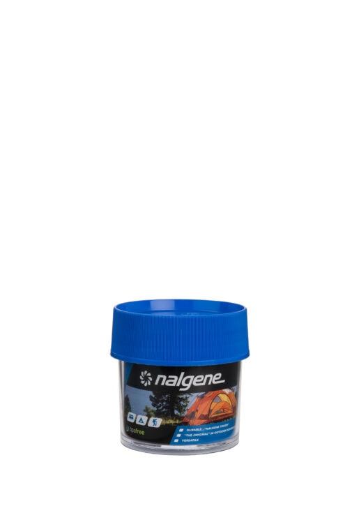 4oz Storage Jar with blue lid on a white background.