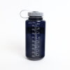 The 32oz Wide Mouth Large Logo bottle features a dark body, gray lid, and a measurement scale in milliliters and ounces on the side.
